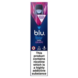 blu bar 1000 Grape Disposable Vape 20mg/ml