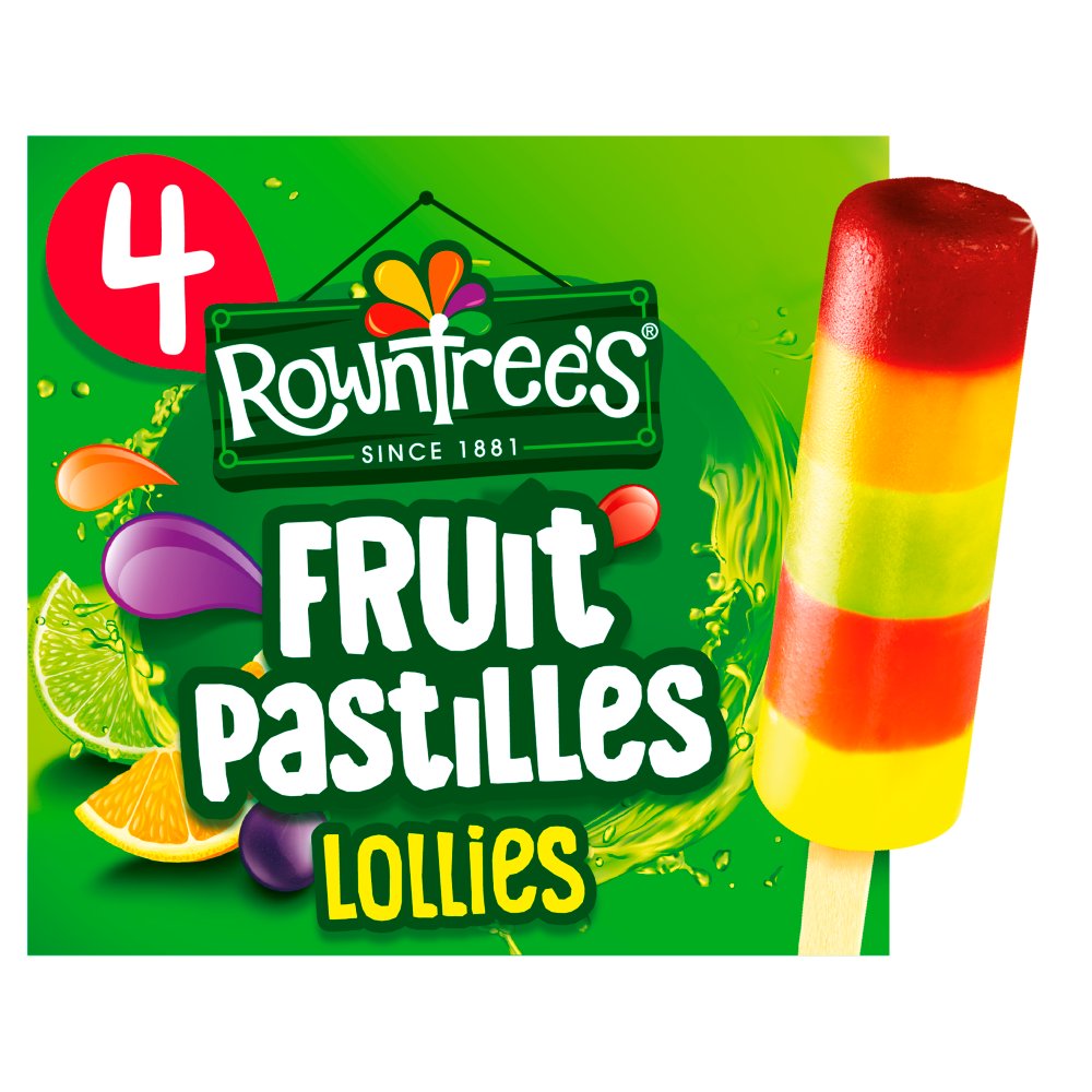 Rowntree's Fruit Pastilles Lollies 4 x 65ml | BB Foodservice