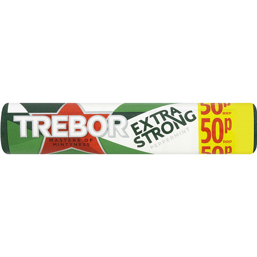 Trebor Extra Strong Peppermint 50p Mints Roll 41.3g