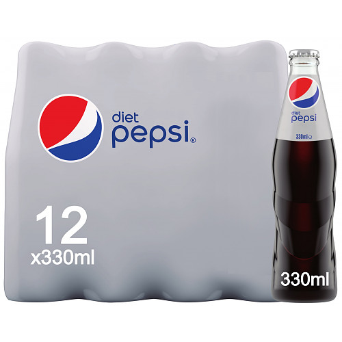 Diet Pepsi Cola Bottles 12 x 330ml