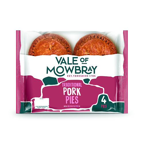 Vale of Mowbray 4 Traditional Pork Pies