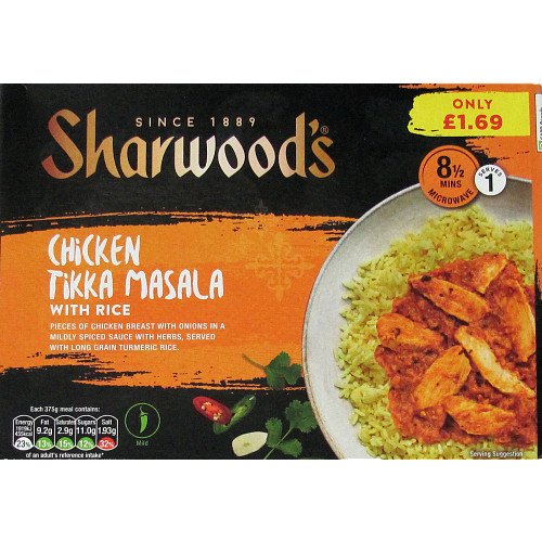 Sharwood's Chicken Tikka Masala with Rice 375g