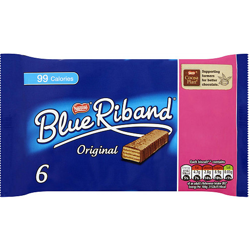 Blue Riband Milk Chocolate Caramel Wafer Biscuit Multipack 6 Pack PMP £1