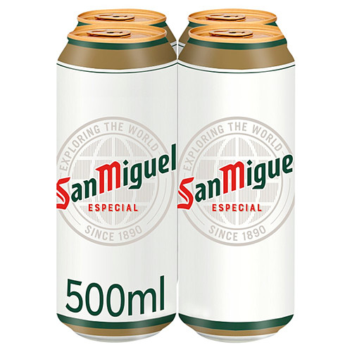 San Miguel Premium Lager Beer 4 x 440ml Cans