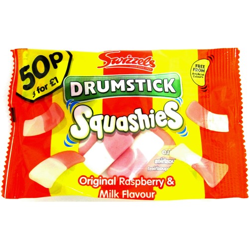 Swizzels Drumstick Squashies Original Raspberry & Milk Flavour