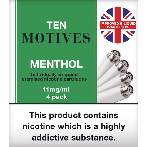 Ten Motives Electronic Cigarette Menthol Refill x4