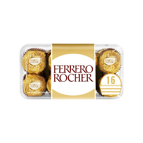 Ferrero Rocher Milk Chocolate Hazelnut Pralines Gift Box of Chocolates 16 Pieces 200g