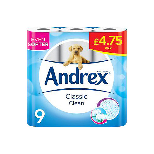 Andrex Classic Clean 9 Roll PMP £4.75