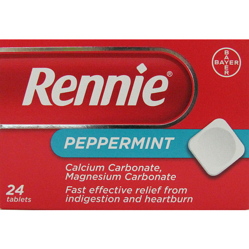 Rennie Peppermint 24 Chewable Tablets