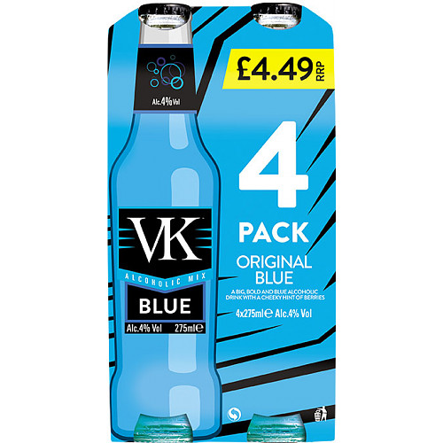 VK Alcoholic Mix Original Blue 4 x 275ml