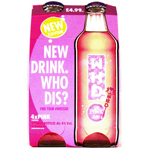 WKD Pink Gin Flavour 4 x 275ml PMP