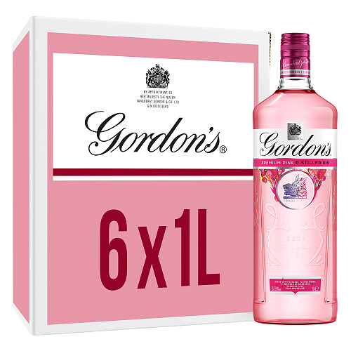 Gordon's Premium Pink Distilled Flavoured Gin 37.5% vol 1L Bottle