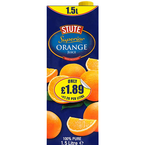 Stute Superior Orange Juice Drink PM £1.89