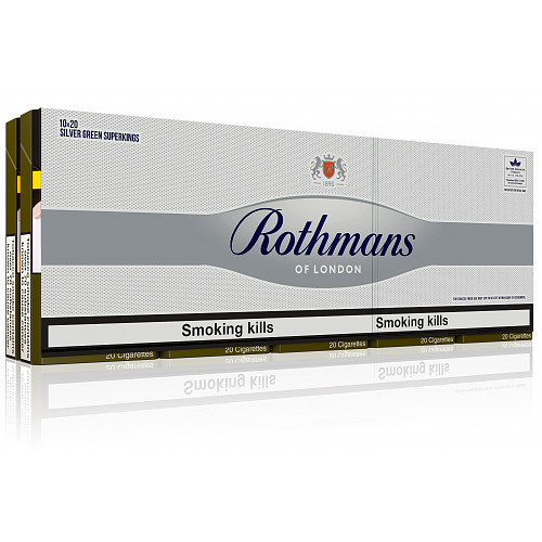 Rothmans Silver Green Superkings 20 Cigarettes