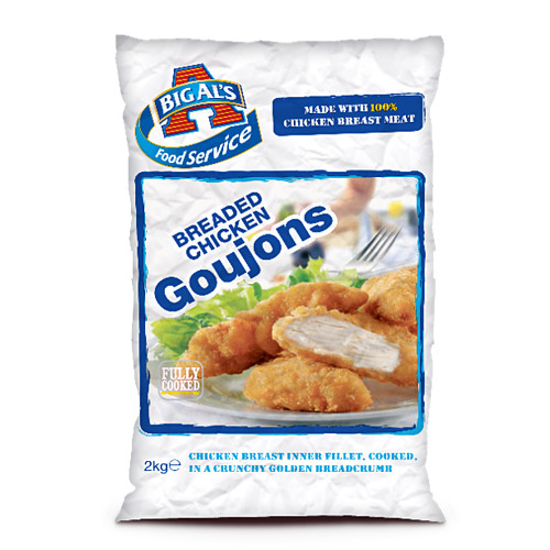 Big Al's Food Service Fully Cooked Breaded Chicken Goujons 2 x 2kg