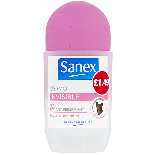 Sanex Roll On Deodorant Invisible Dry 50ml PMP £1.49
