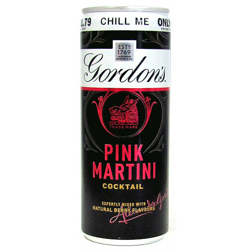 Gordon's Pink Martini Cocktail 250ml Ready to Drink PMP £1.79 Premix Can