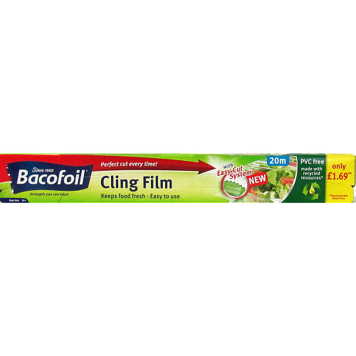 Bacofoil® PVC Free Cling Film with Easy-Cut System 32.5cm x 20m PMP £1.69
