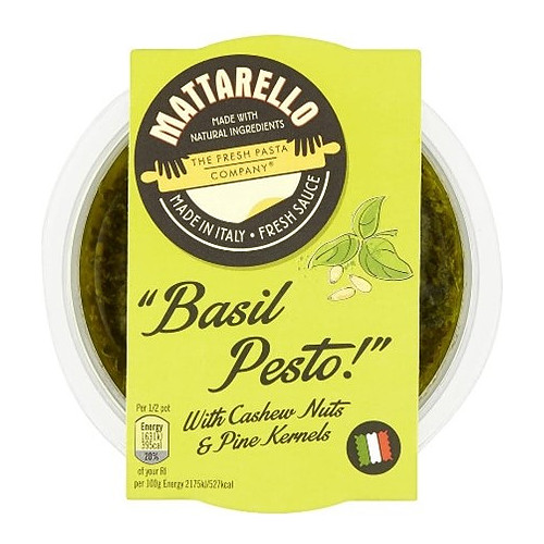 The Fresh Pasta Company Mattarello Basil Pesto 150g