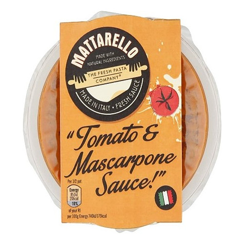 The Fresh Pasta Company Mattarello Tomato & Mascarpone Sauce 230g