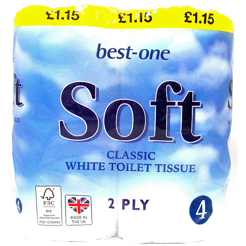 Bestone Soft Toilet Tissue White PM £1.15