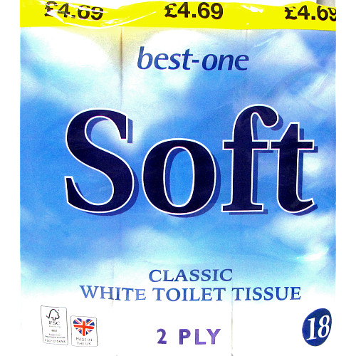 Bestone Soft Toilet Tissue White PM £4.69