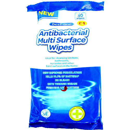 Best One Anti Bacterial Wipes PM £1