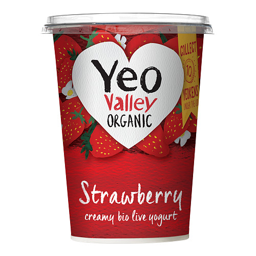 Yeo Valley Organic Strawberry Creamy Bio Live Yogurt 450g