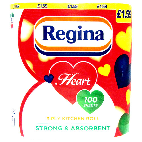 Regina Heart Kitchen Towel PM £1.59