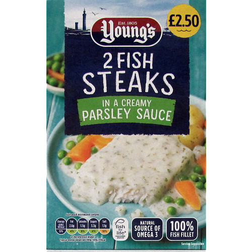 Youngs Fish Steak In Parsley Sauce PM £2.50