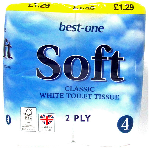 Bestone Soft Toilet Tissue White PM £1.29