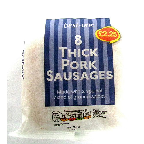 Best One Thick Pork Sausages PM £2.25