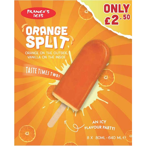 Francos Orange Split PM £2.50