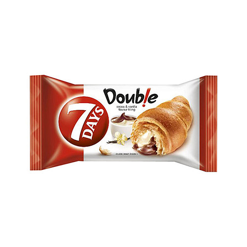7 Days Croissant Double Max Cocoa Flavoured & Vanilla Flavour Fillings 80g