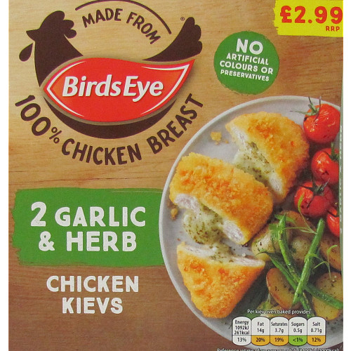 Birdseye Inspirations Garlic & Herb Chick Kiev 2.99