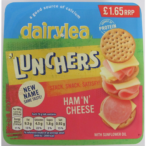 Dairylea Lunchers Ham 'N' Cheese £1.65 PMP 74g