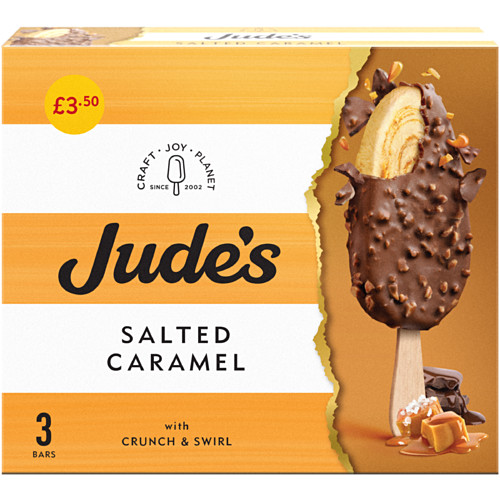 Jude's Salted Caramel with Crunch & Swirl 3 x 80ml (240ml)