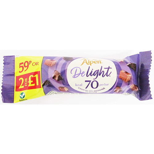 Alpen Delight Chocolate Brownie 59p Or 2F £1