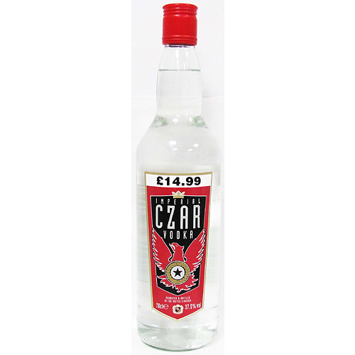 Imperial Czar Vodka PM £14.99 37.5%
