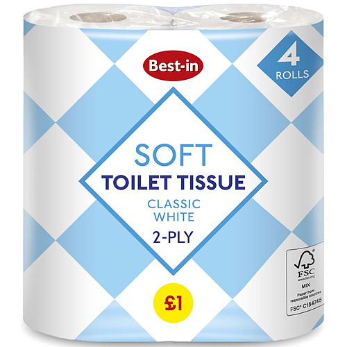 Bestin Sofft Toilet Tissue White PM £1