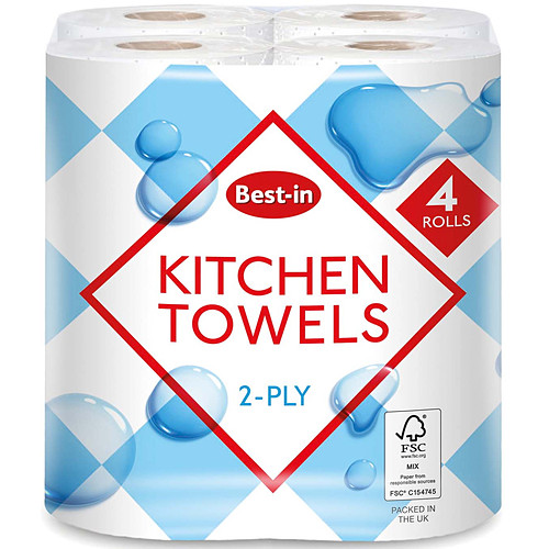 B/In Kitchen Towels 2ply