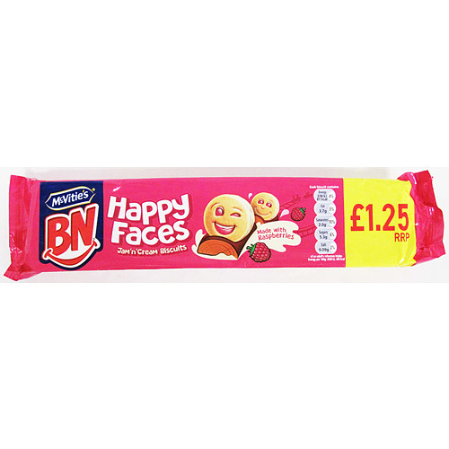 Mcvities Bn Happy Faces Jam & Cream PM £1.25