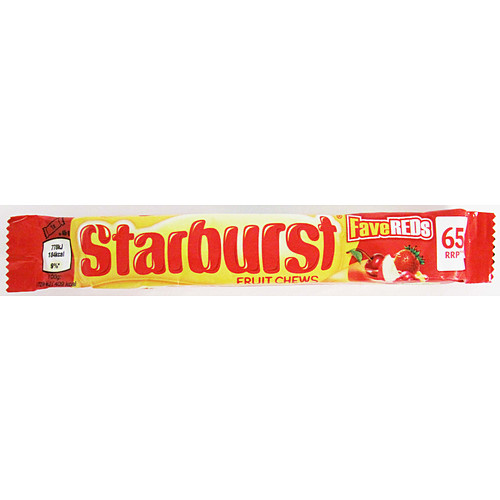 Starburst Fave Reds Chews Roll Pack PM 65p