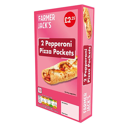 Farmer Jack's 2 Pepperoni Pizza Pockets 240g