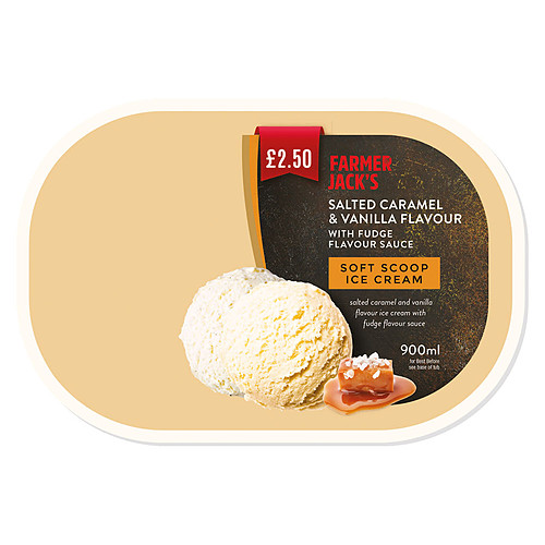Farmer Jack's Vanilla Flavour with Pods Soft Scoop Ice Cream 900ml