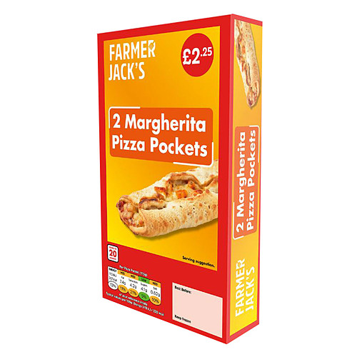 Farmer Jack's 2 Margherita Pizza Pockets 240g