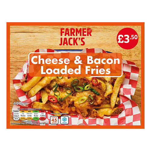 Farmer Jack's Cheese & Bacon Loaded Fries 400g