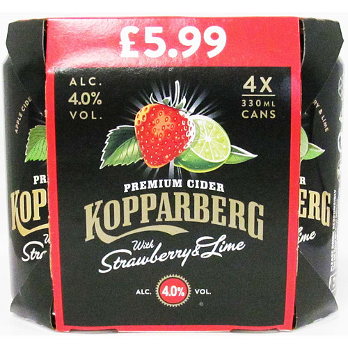 Kopparberg Strawberry & Lime 4 Pack PM £5.99