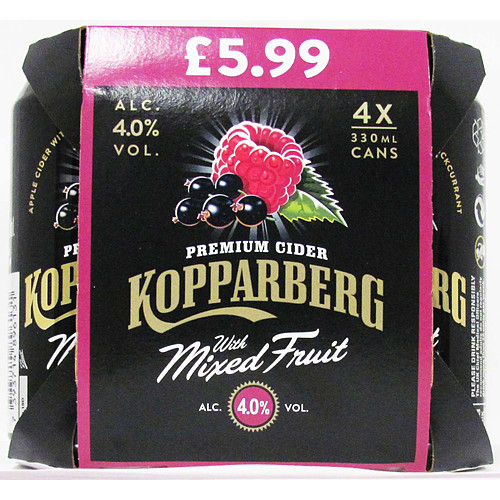 Kopparberg Mixed Fruit 4 Pack PM £5.99