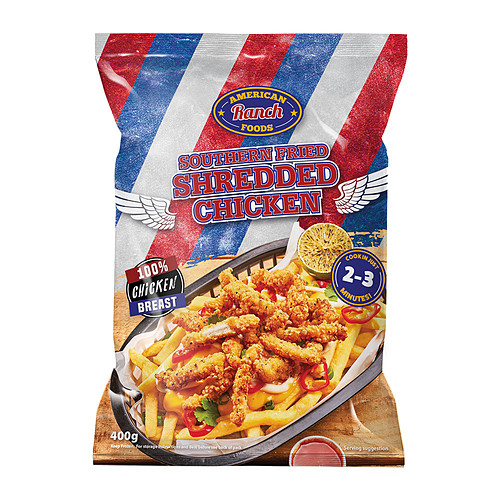 American Ranch Foods Southern Fried Shredded Chicken 400g